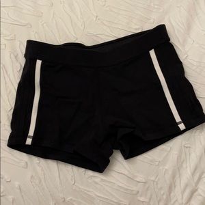 Lululemon black spandex shorts size 6